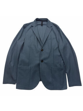 Harris Wharf London Honeycomb Blazer Loro Piana Cotton Blue Size IT 54 | US 44